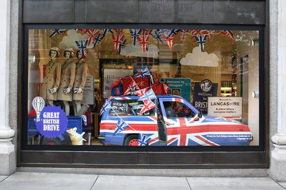 mini cooper window display selfridges jubilee