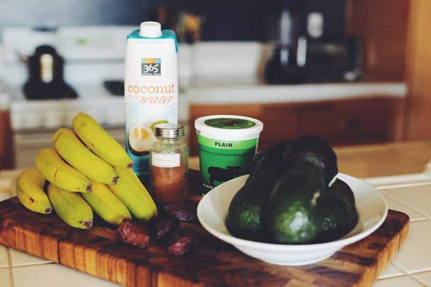 Ingredients for Avocado Smoothie