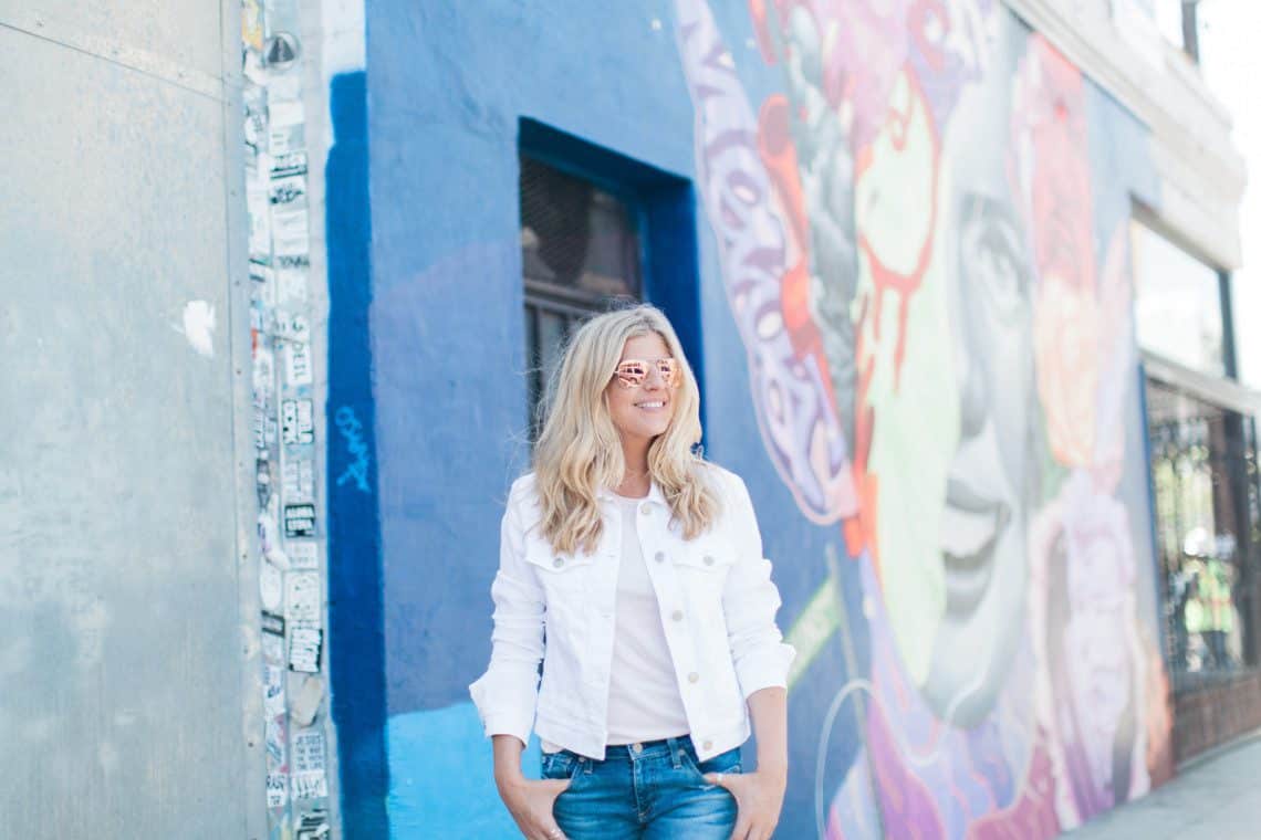 J. Brand White Denim Jacket