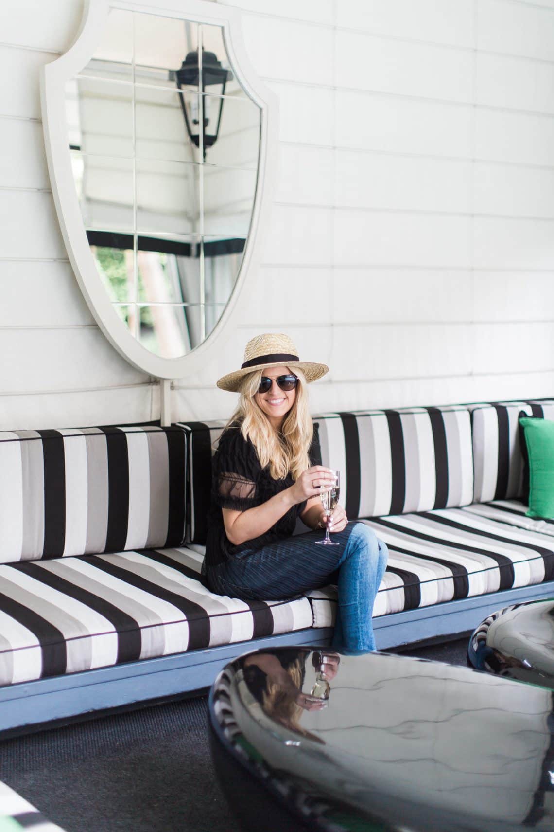 Poolside at the Viceroy Hotel in Santa Monica, a luxury boutique hotel by the ocean. 