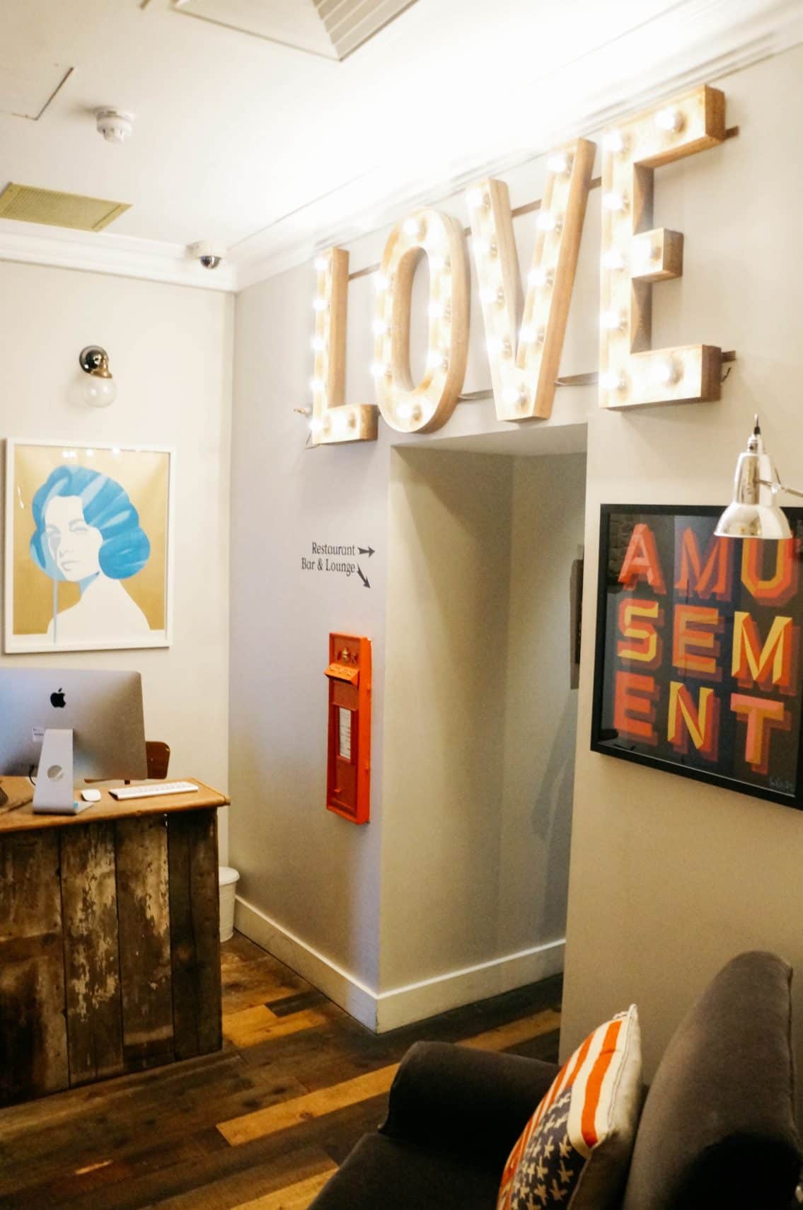 This cool London hotel will make you feel like a local! All the rooms are decorated by local artists - it's a great boutique London hotel for people looking for stylish lodging. #londontravel #londonhotels